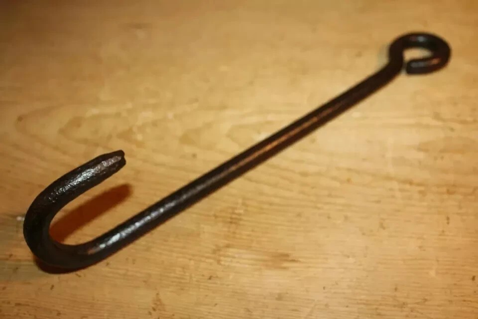 12″ Inches Handmade Vintage Wrought Iron Hook Iron Butchers Game Hook Meat Beam