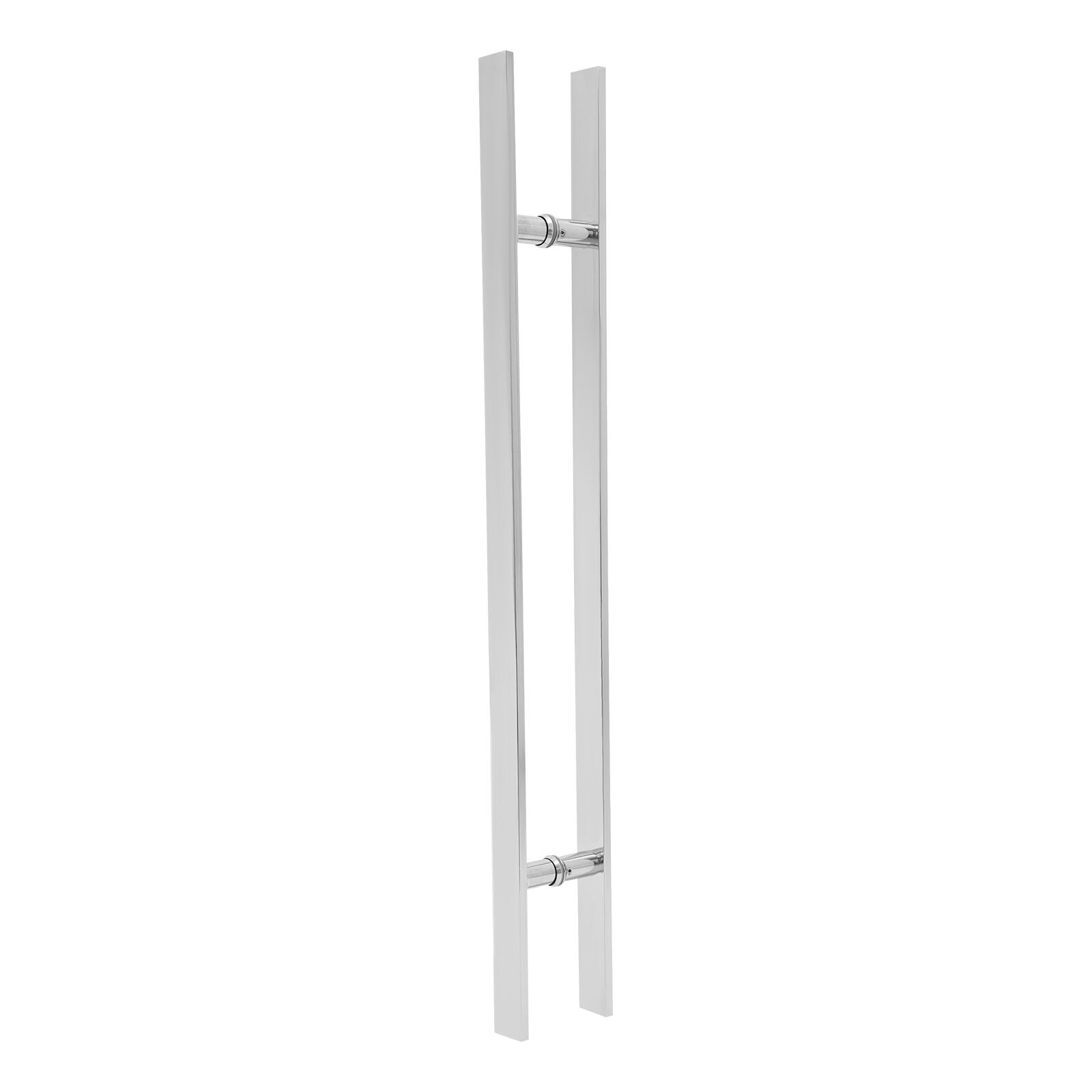 Pair Stainless Steel Push-Pull Barn Door Handles 89.5 × 4.06 cm Modern Silver