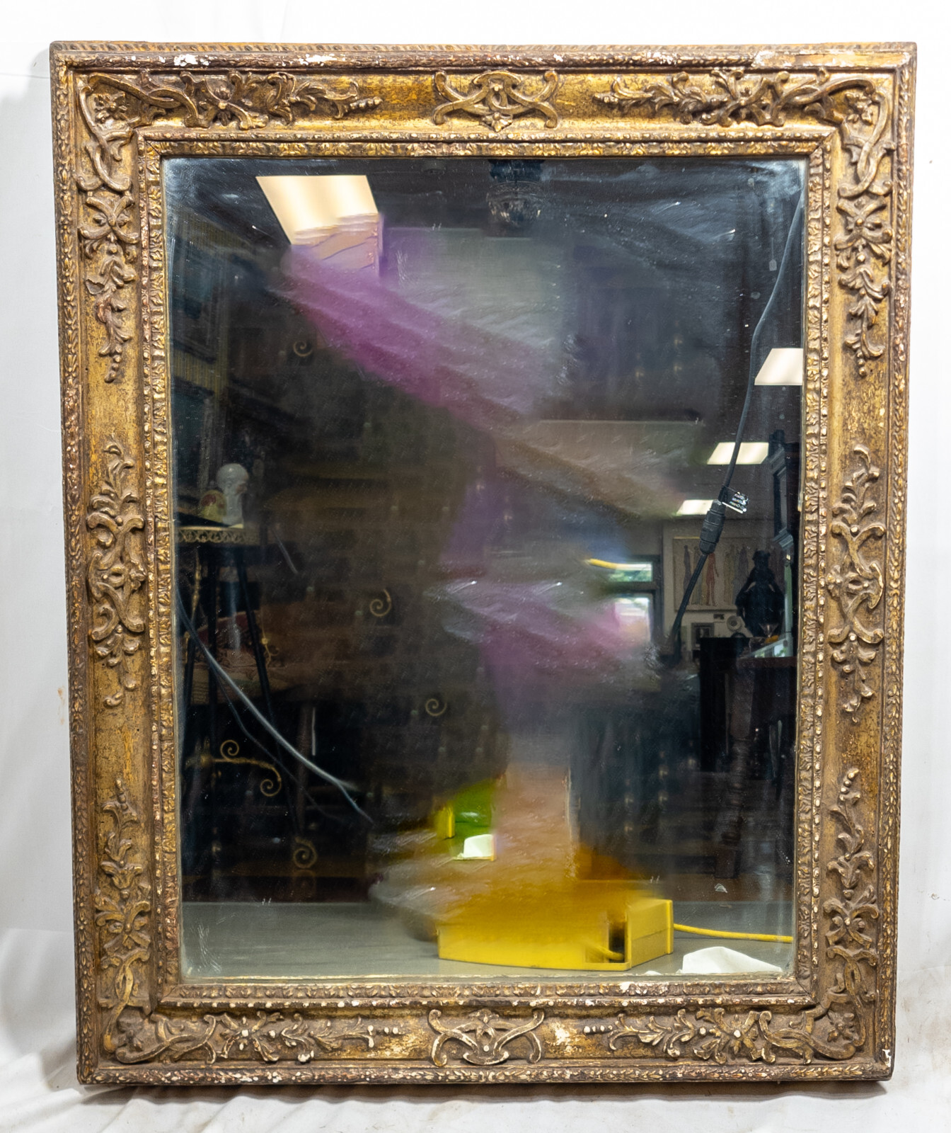 Antique Continental European Italian Gilt Wood Cassetta Mirror Painting Frame