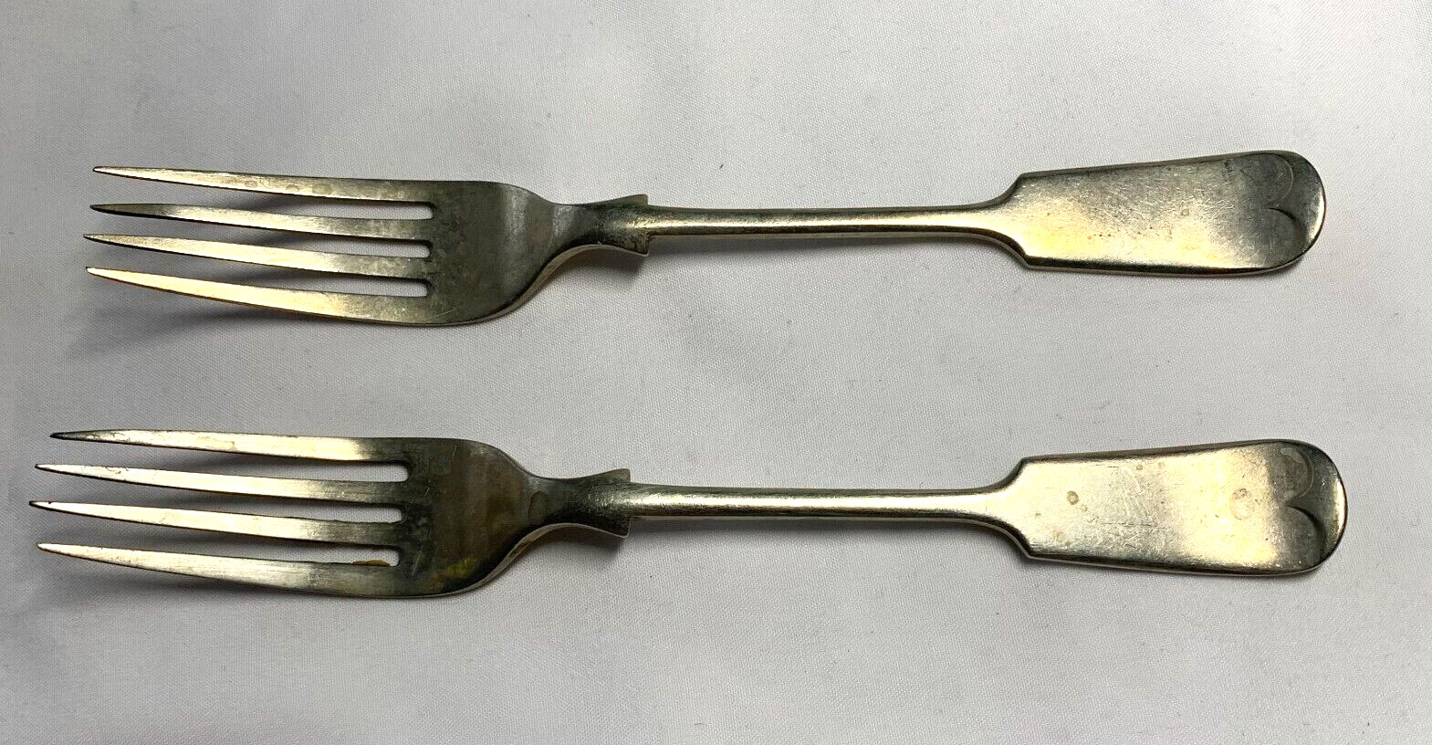 Antique W.B. (Wiedrich Bros) Mfg. Co. Silver Plate Dessert Forks (2)