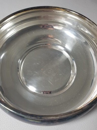REED & BARTON 2 Quart Covered Serving Pyrex Casserole Dish 12″ Silver Plated Vtg