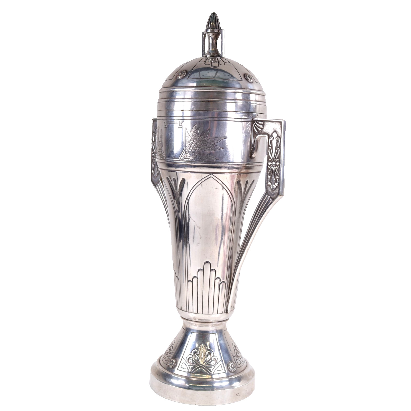 Jugendstil Silver Plated Trophy American Russian German Eagle Hallmark E T h43cm