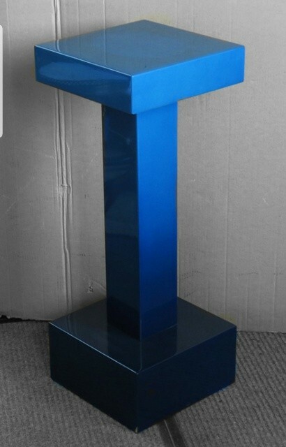 VINTAGE MID CENTURY MODERN PIERRE CARDIN MINIMALISM FINE ART BLUE PEDESTAL RARE
