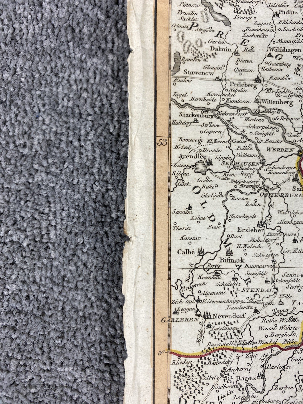 Map Of The Electorate of Brandenburg, Germany 1794 Antique Political Map Europe