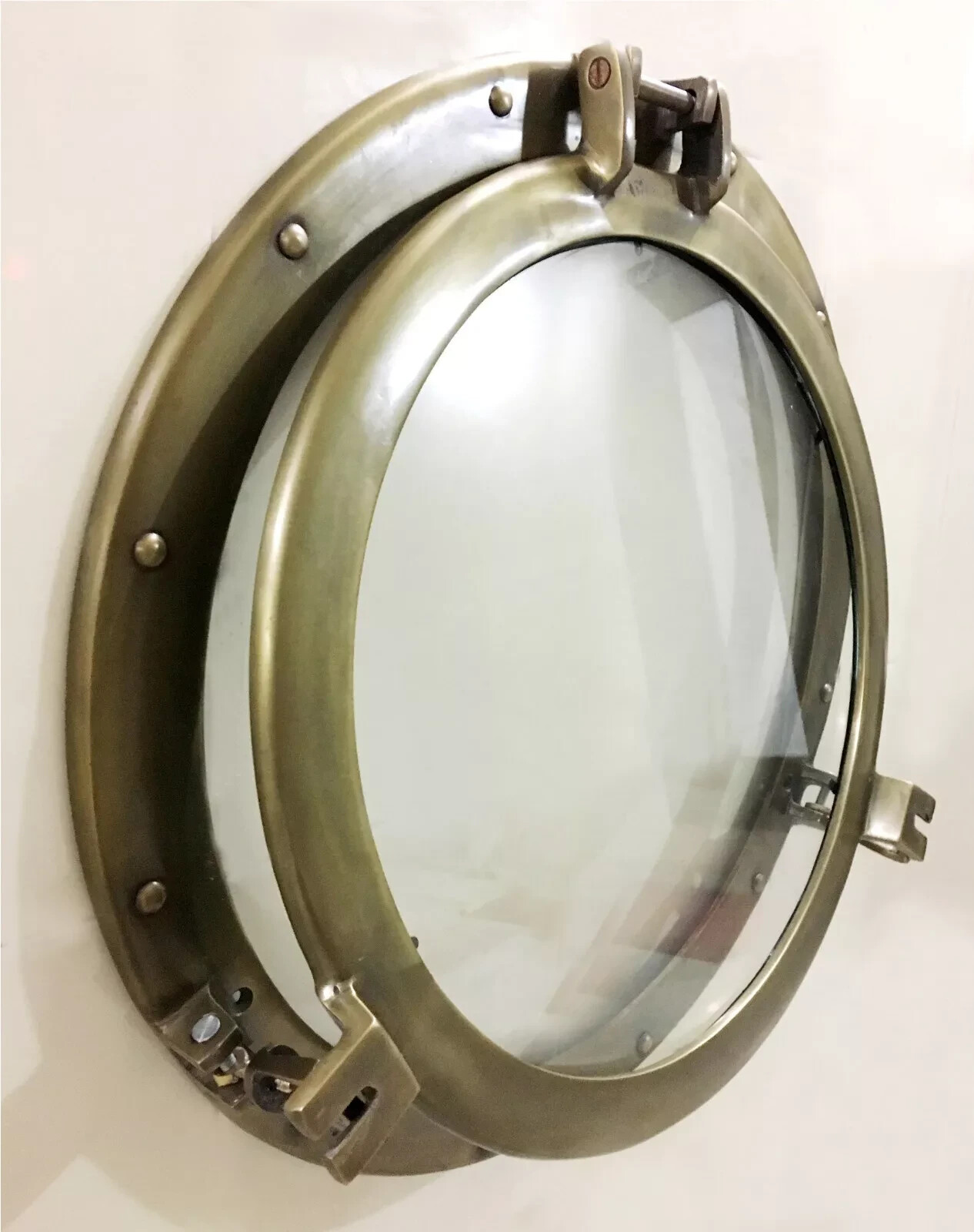 21 inch Alluminum Porthole Glass Wall Photo Frame Antique Cabin Porthole