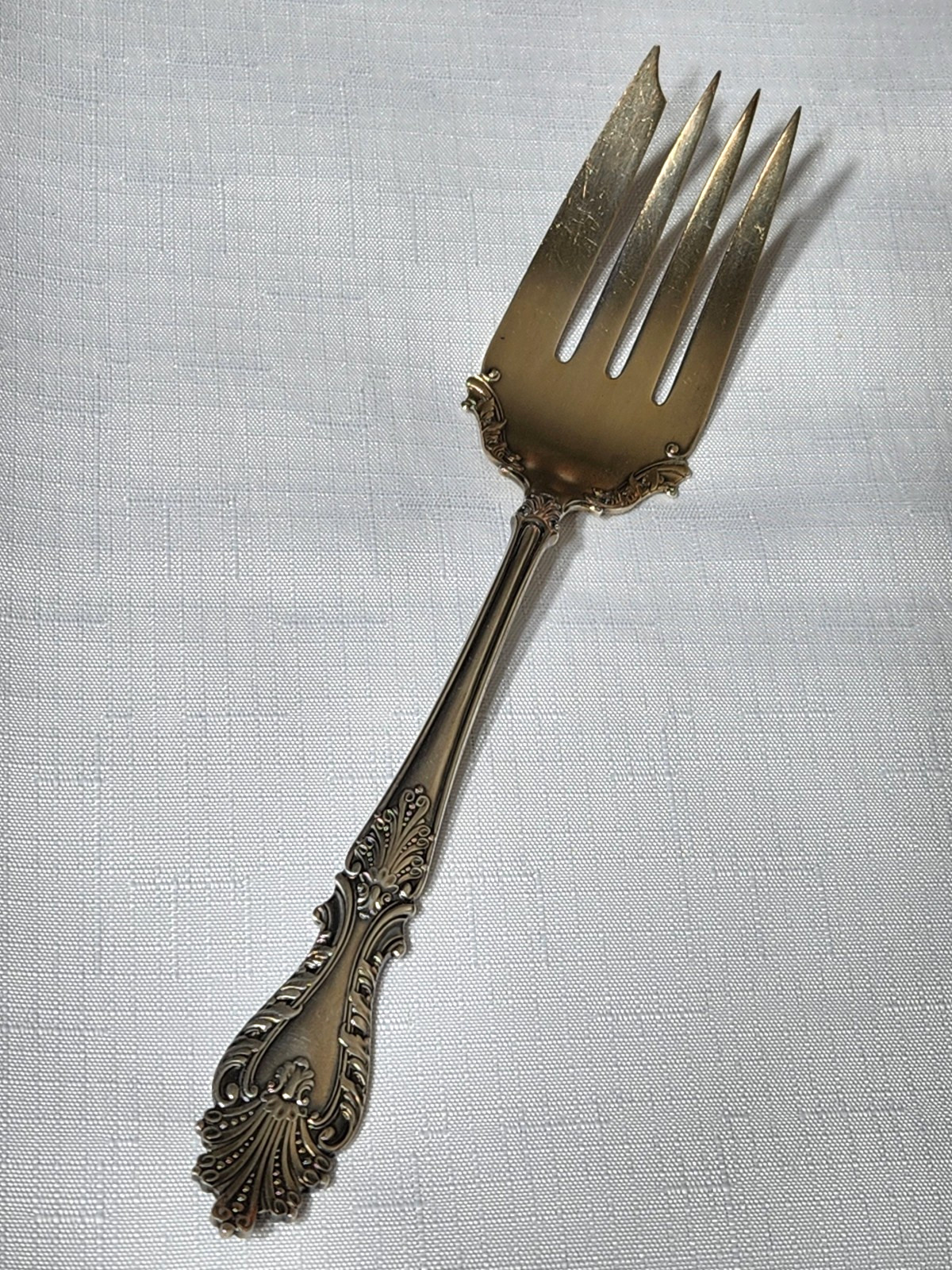 RAPHAEL MEDIUM COLD MEAT SERVING FORK ROGERS & HAMILTON INTERNATIONAL SILVER
