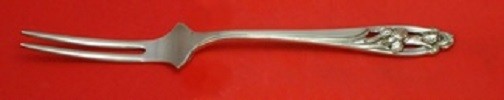 Silver Iris by International Sterling Silver Spinach Fork 7 1/4″ Custom