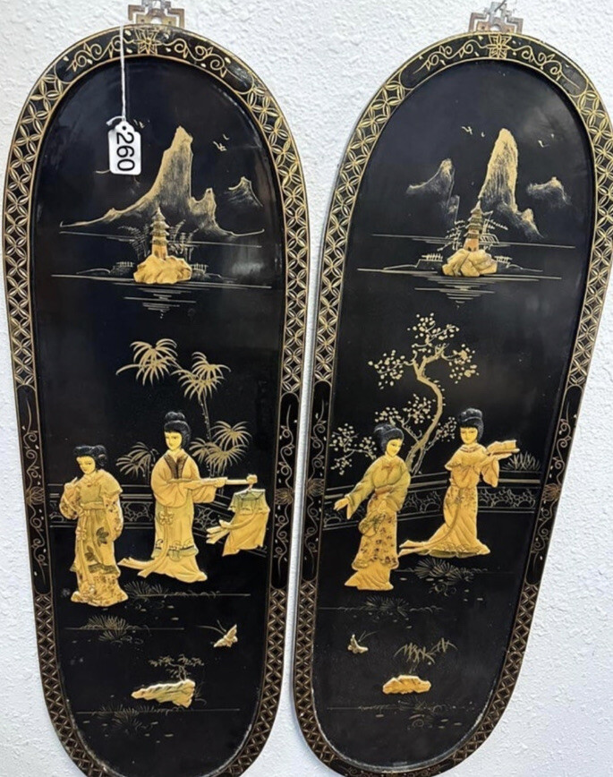2 Antique Asian Oriental