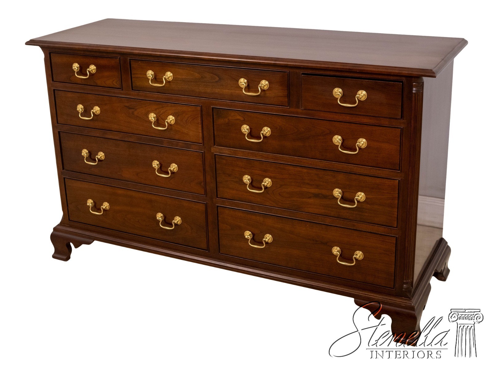 70634: STICKLEY Chippendale Style Cherry Bedroom Dresser