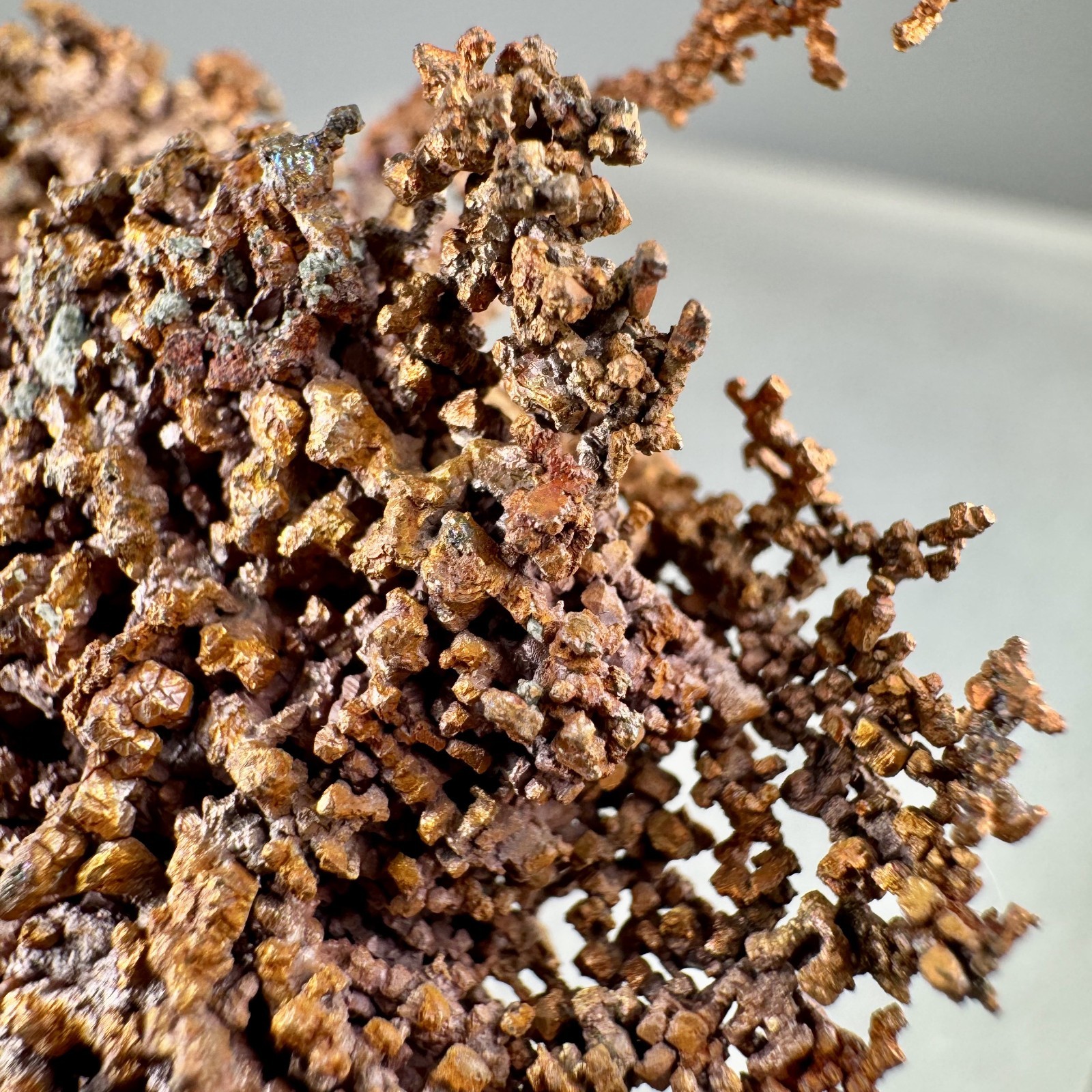 Fine Large Cubic Copper Crystal Group: White Pine mine, Ontonagon Co., Michigan