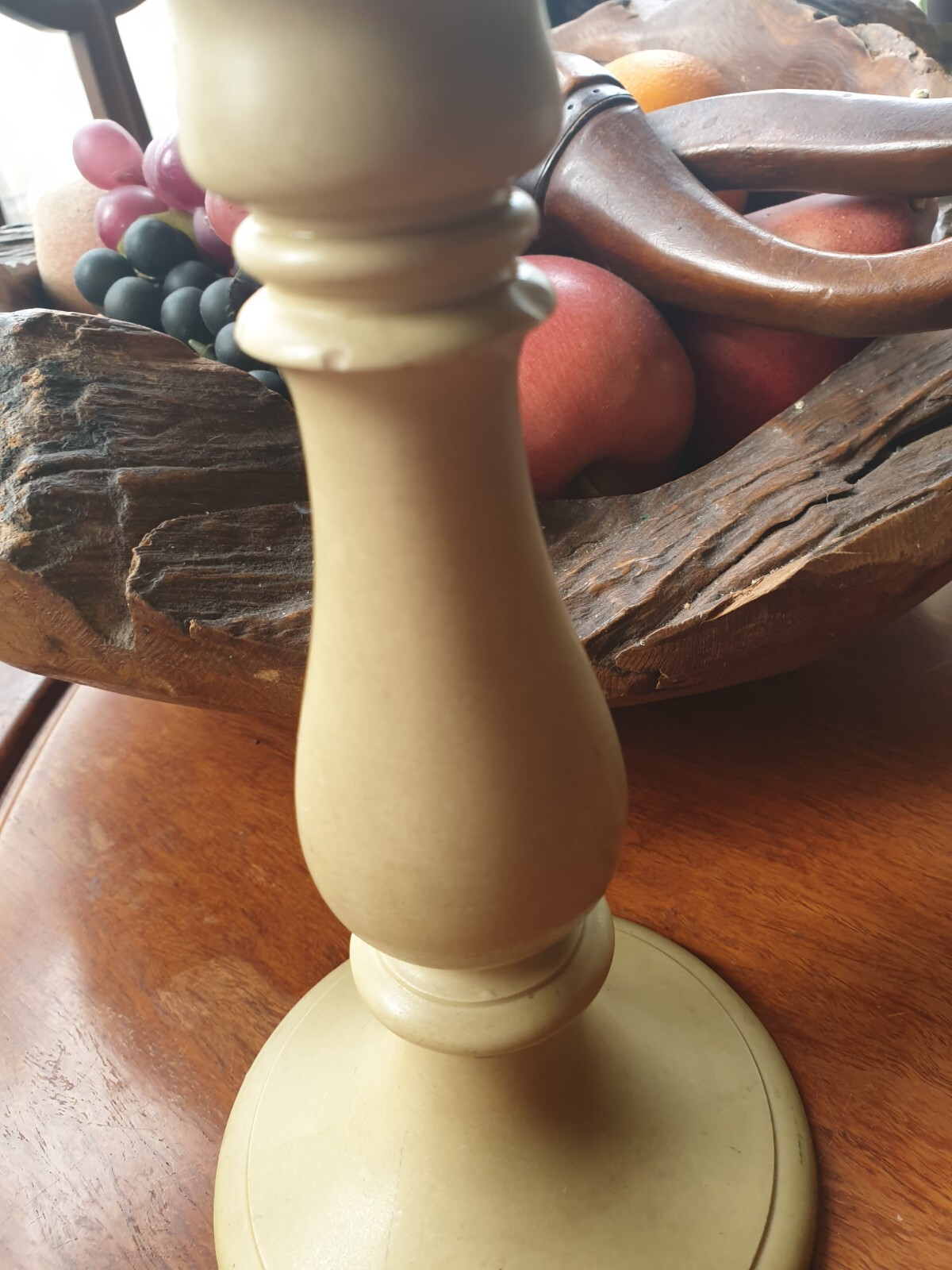 Baluster candlestick Ridgway & Son church works buff stoneware Yellow Ware C1840