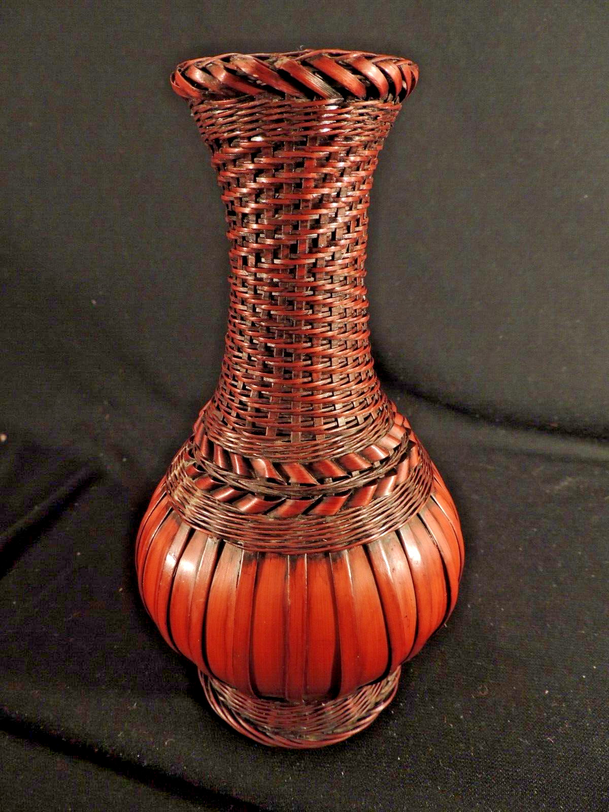 IKEBANA BASKET Vintage Japanese Woven With Insert Flower Display Asian Estate