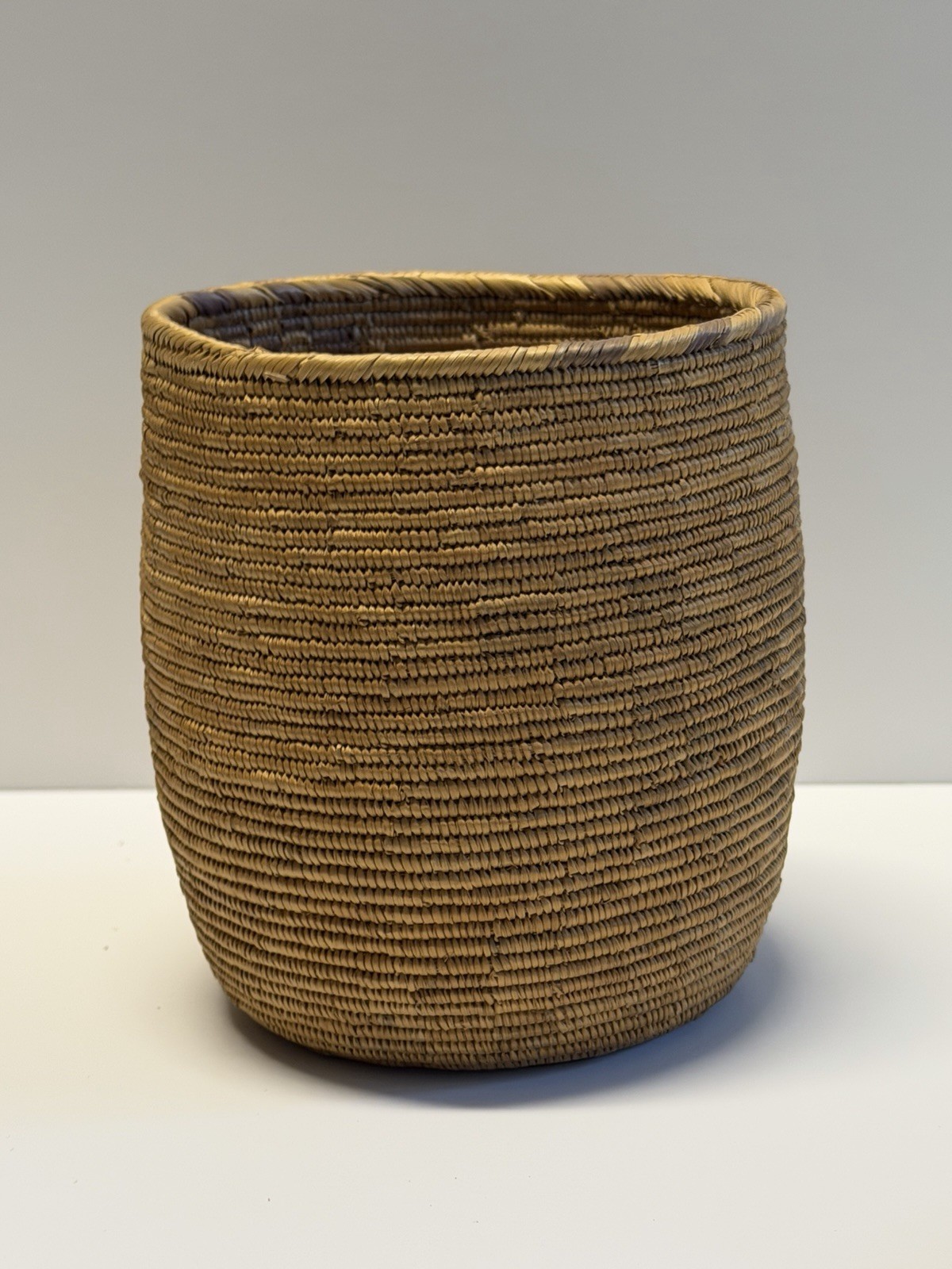 Native American Indian Coiled Basket, Possibly from Navajo or Apache; 1880’s