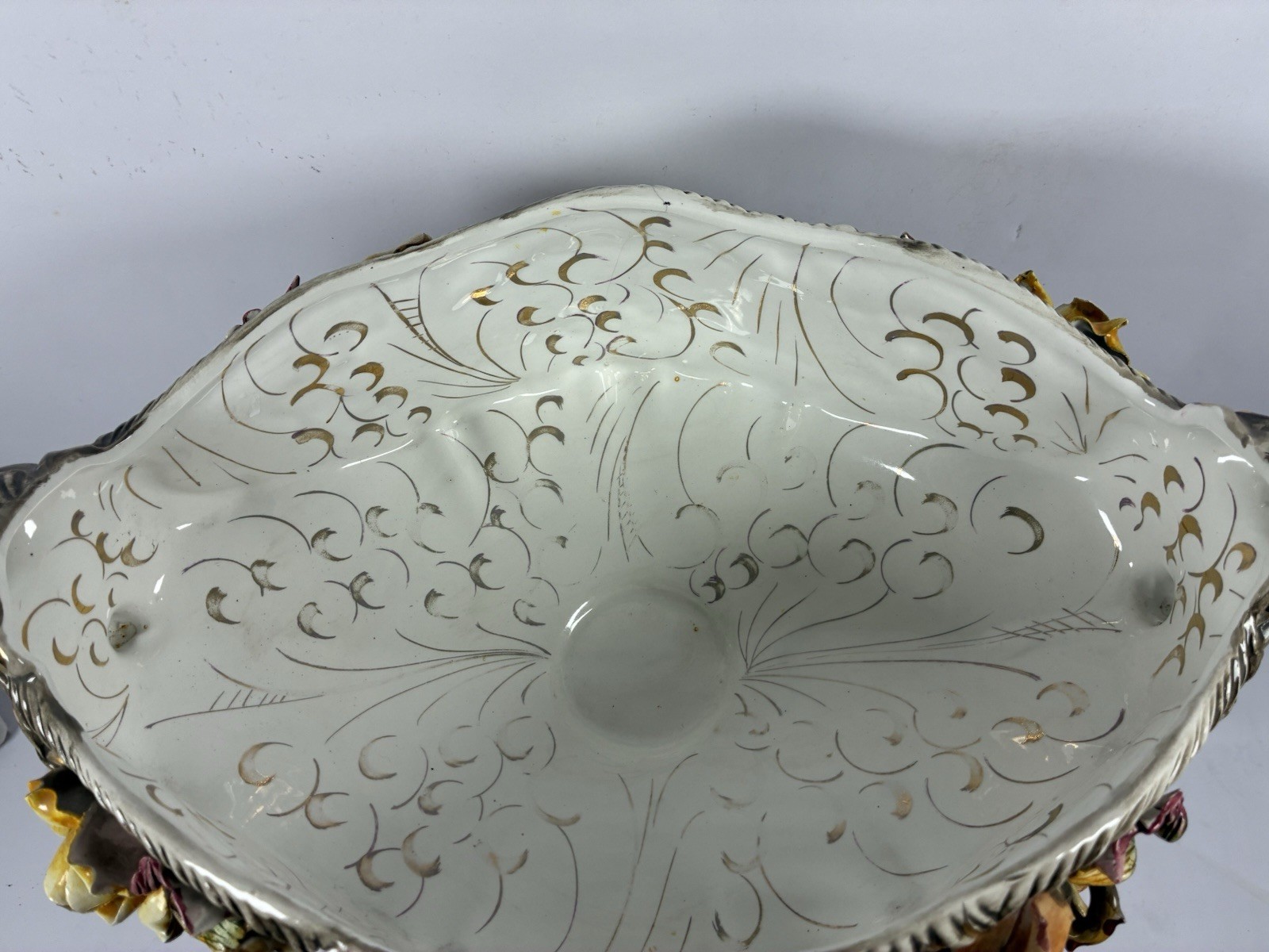 Made In Italy Capodimonte Centrepiece Vase/Bowl Table Decoration