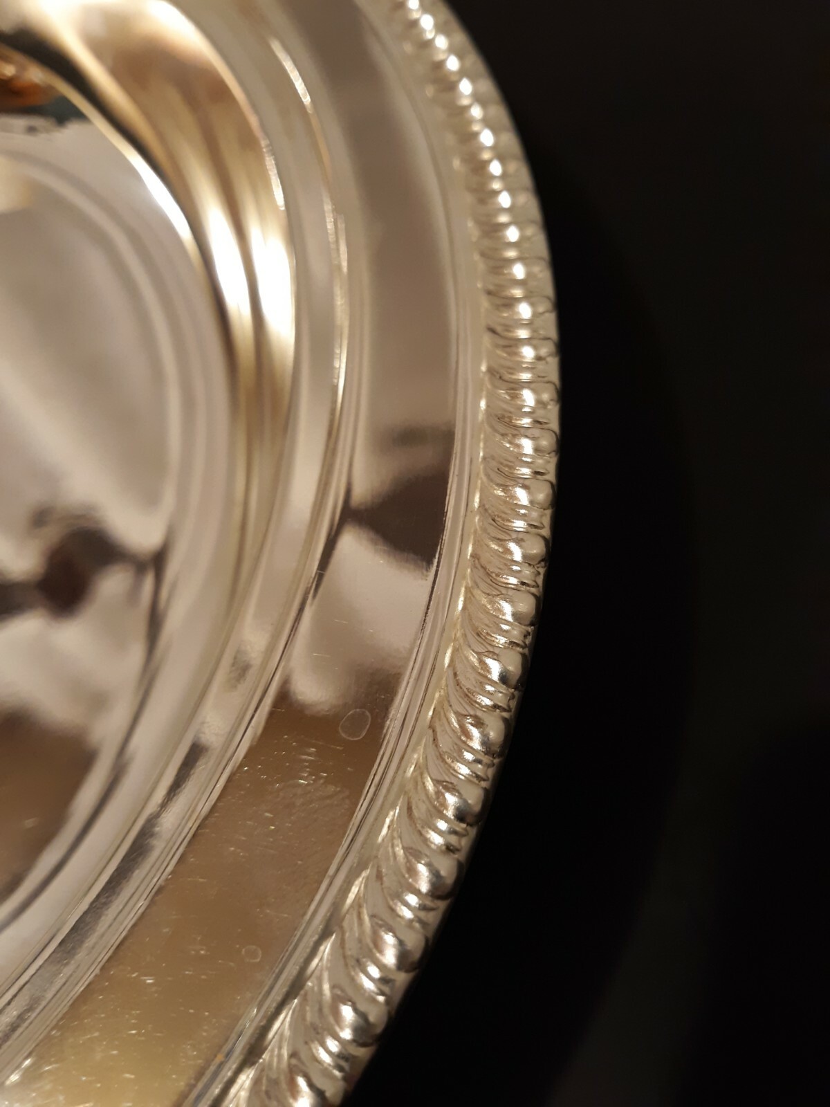 SHERWOOD Silverplated OVAL DISH Bowl with ROPE TRIM 11.5″L