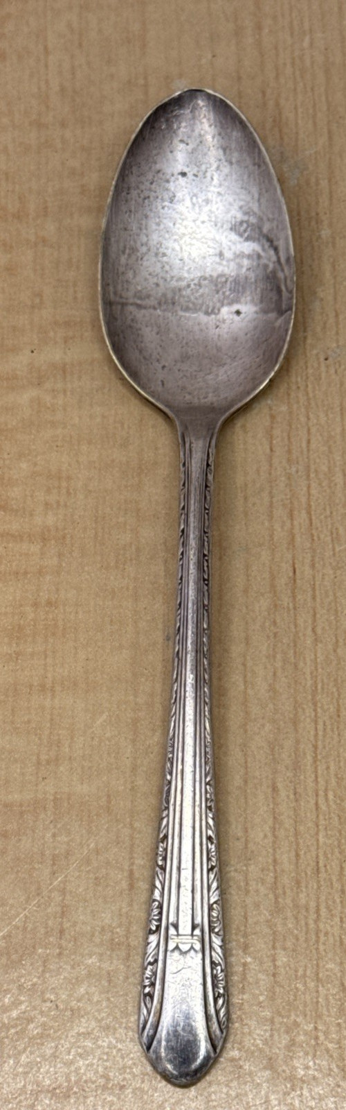 Vintage Wm Rogers Silverplate Teaspoon Eagle Star IS Mark Ornate Handle