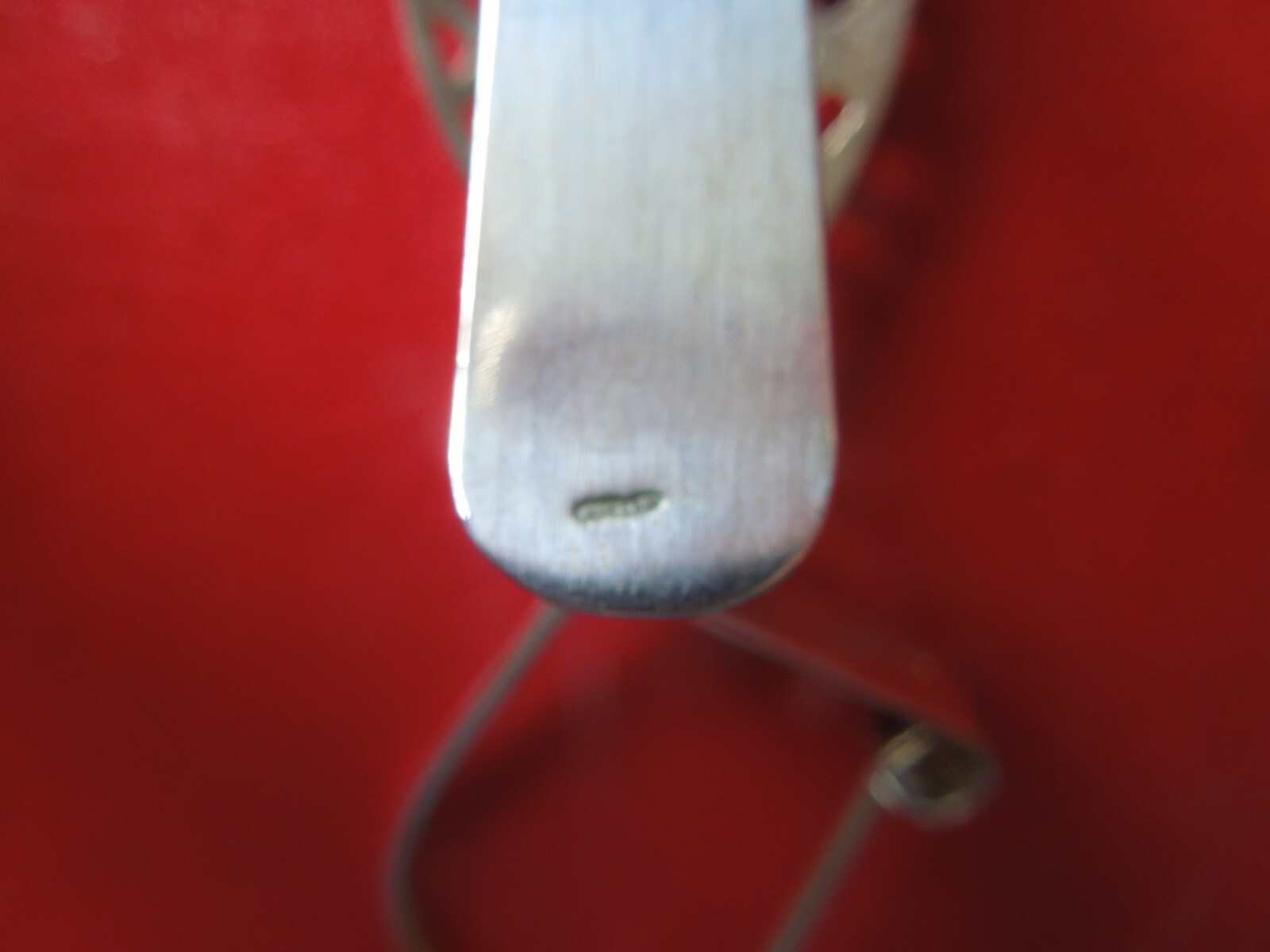 J6337 ANTIQUE DUTCH 833 SILVER CHATELAINE CLIP KNITTING/SEWING See Description