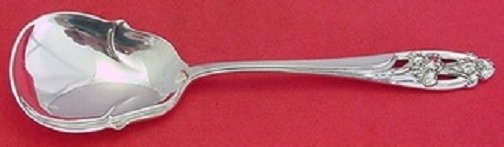 Silver Iris by International Sterling Silver Sugar Spoon 6 1/8″