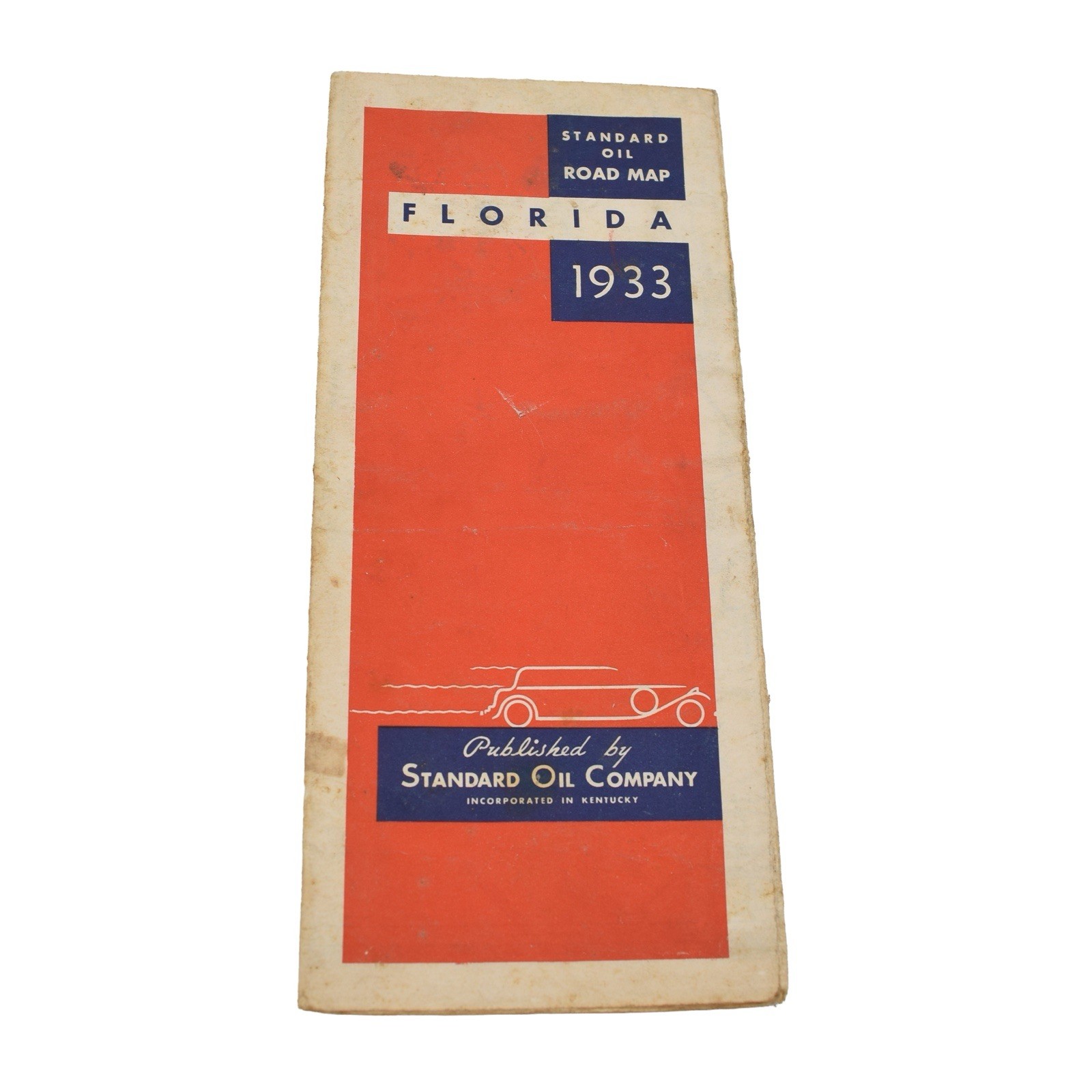 1933 STANDARD OIL Company Road Map Florida