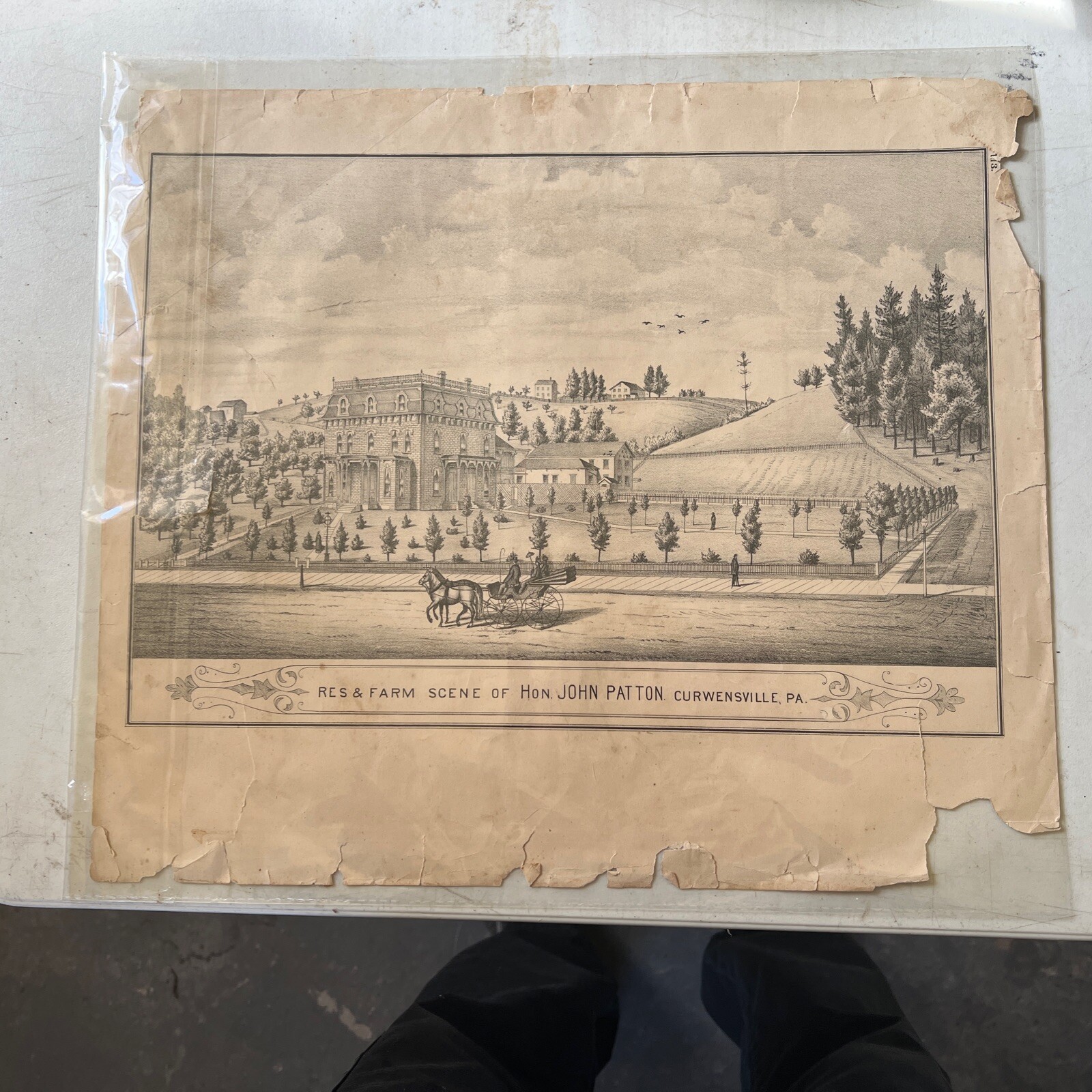 1880’s Atlas Page Homes Farms John Patton Curwensville Ferguson Farm Lumber City