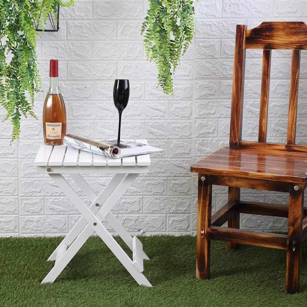 Wooden Square Coffee Table,End Table,Living RoomSideTable,Foldable,Adjustable,Co