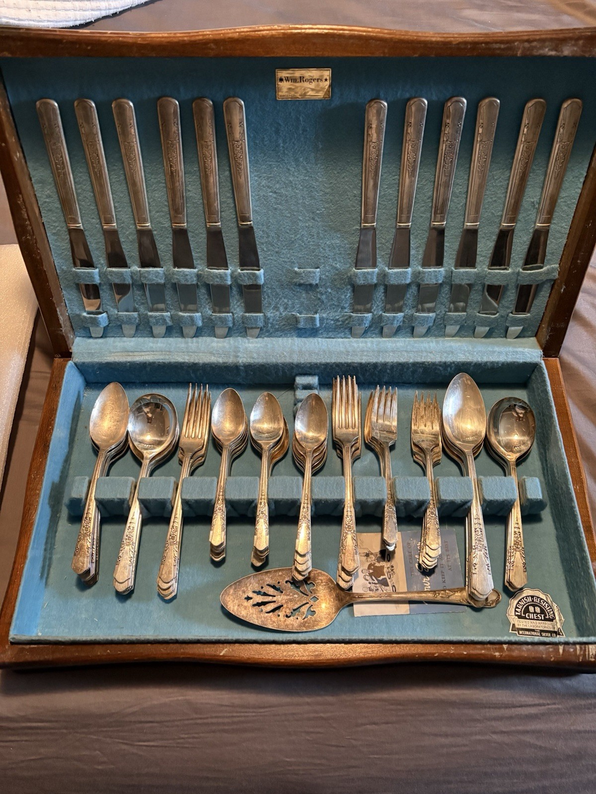 Wm Rogers MFG Co Original Rogers 85 Extra Plate Silver Plated Set