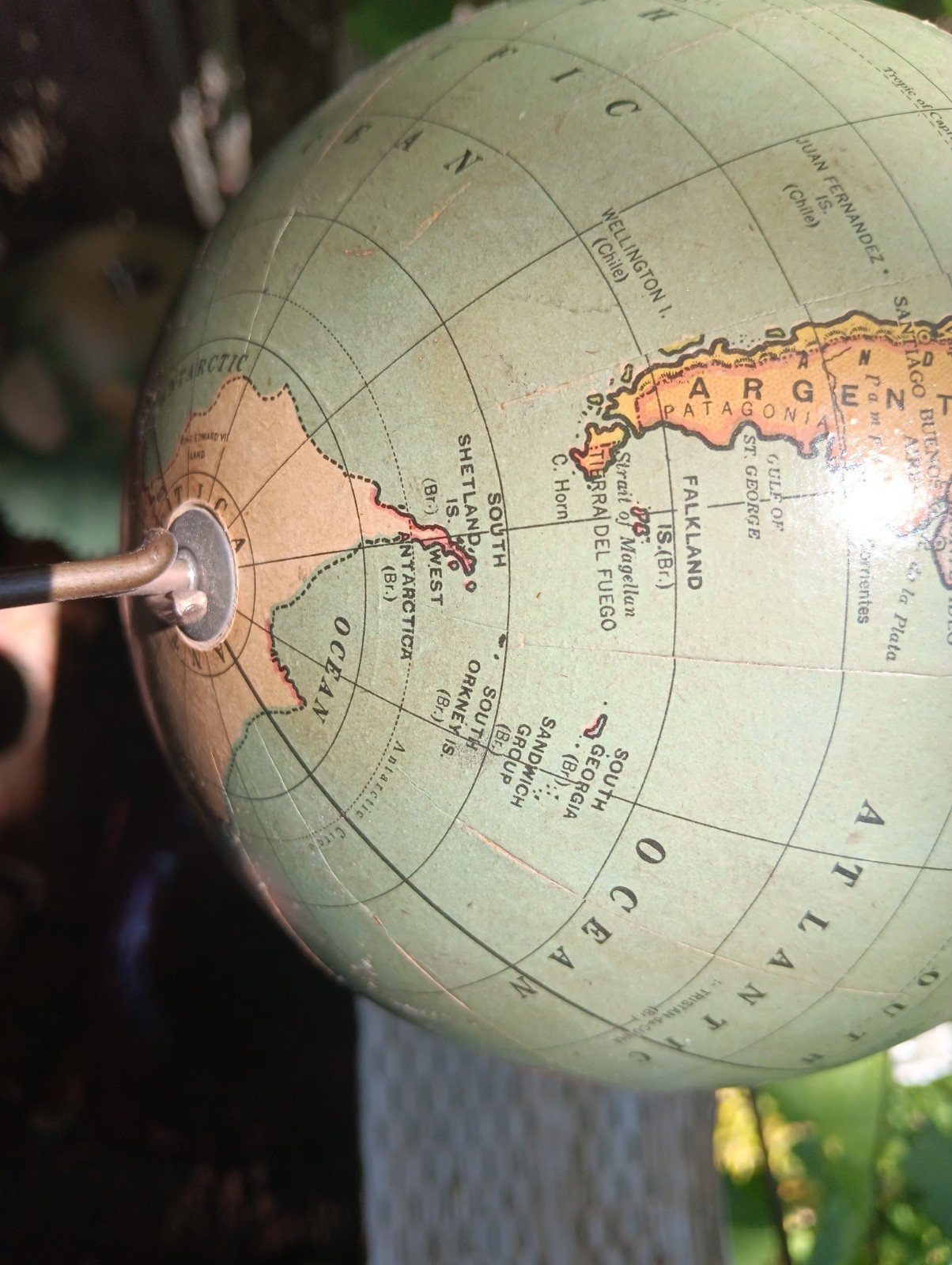 Antique Peerless 6 Inch Terrestrial Student Globe Weber Costello Co Patent 1909