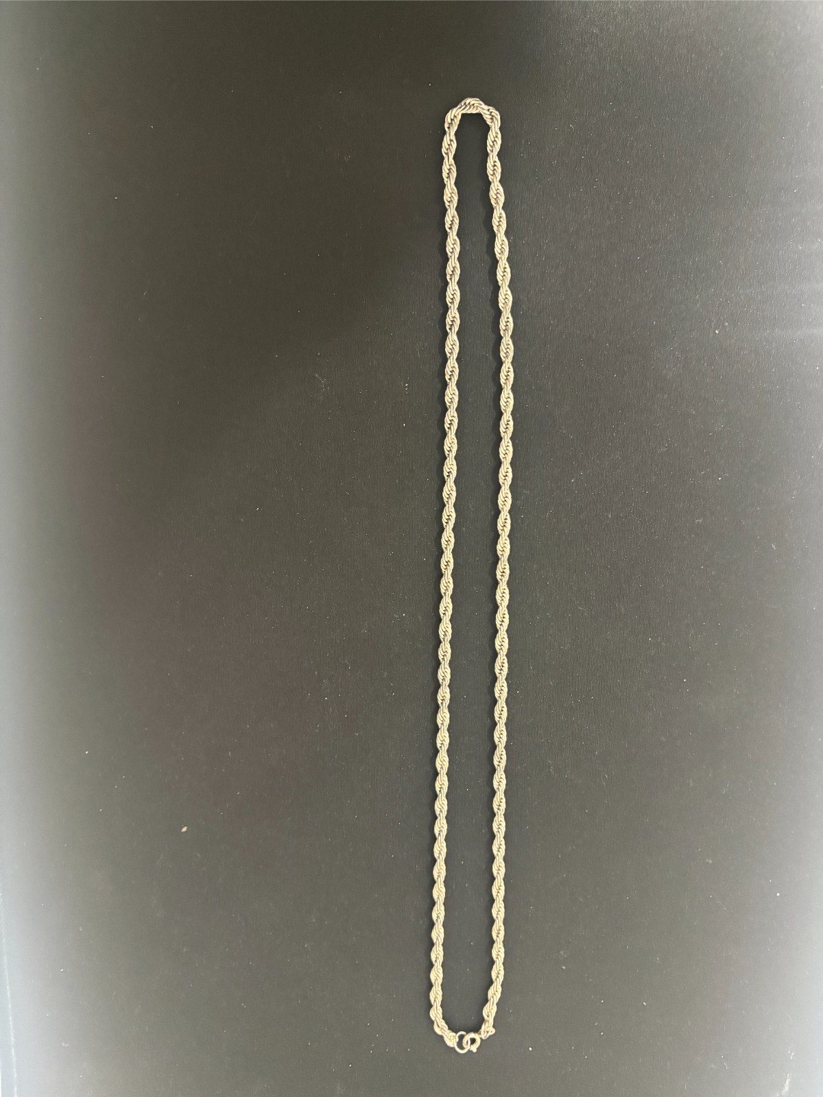 Gold Tone Rope Twist Chain Necklace Classic Man Chain Costume Jewelry