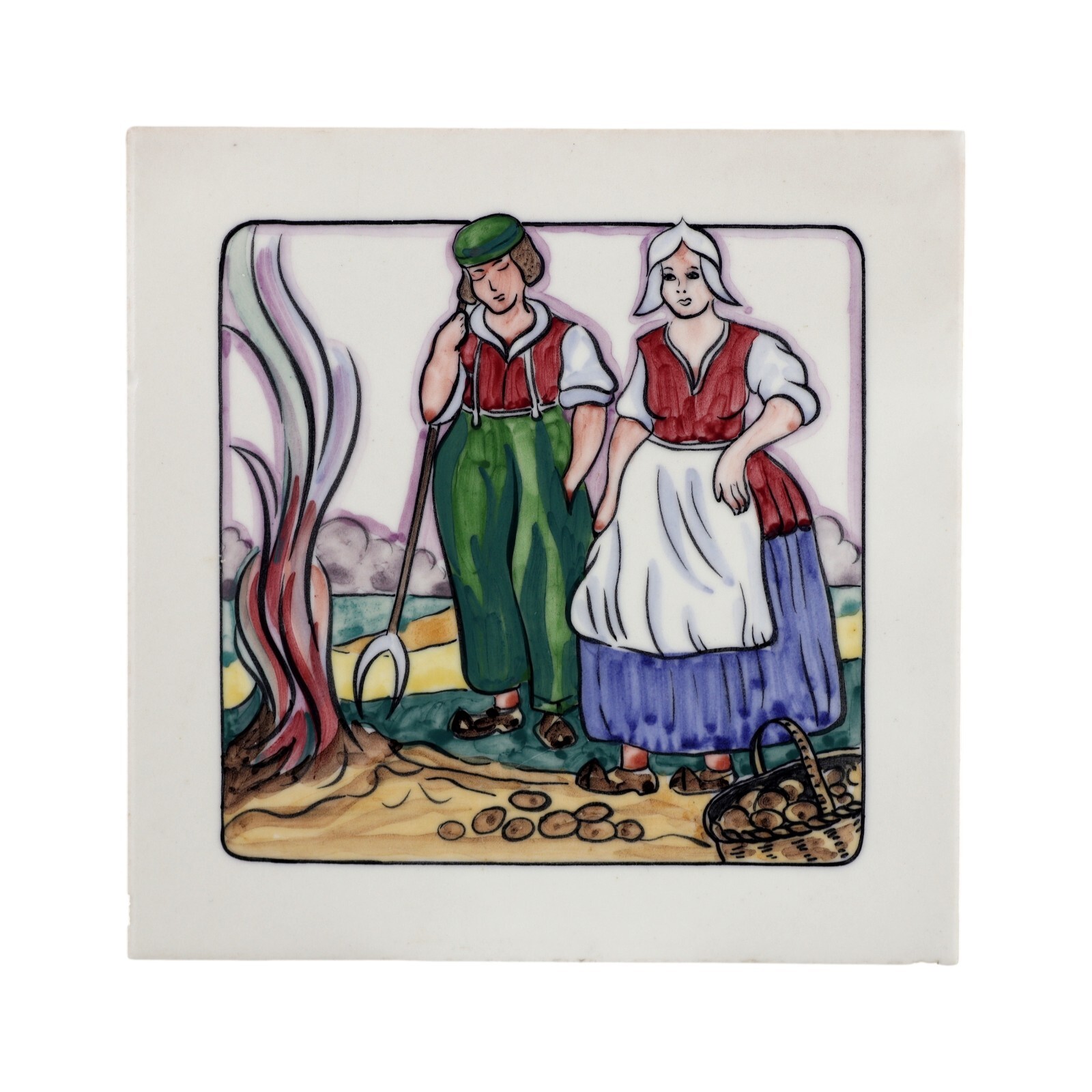 CARTER and Company Tiles Poole Tile DUTCH SCENES by Joseph Roelants 1950’s #4