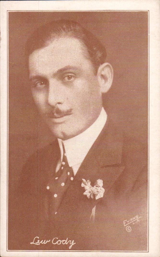 Vintage Lew Cody Silent Film Actor Arcade Card Postcard 1910s 1920s Evans LA