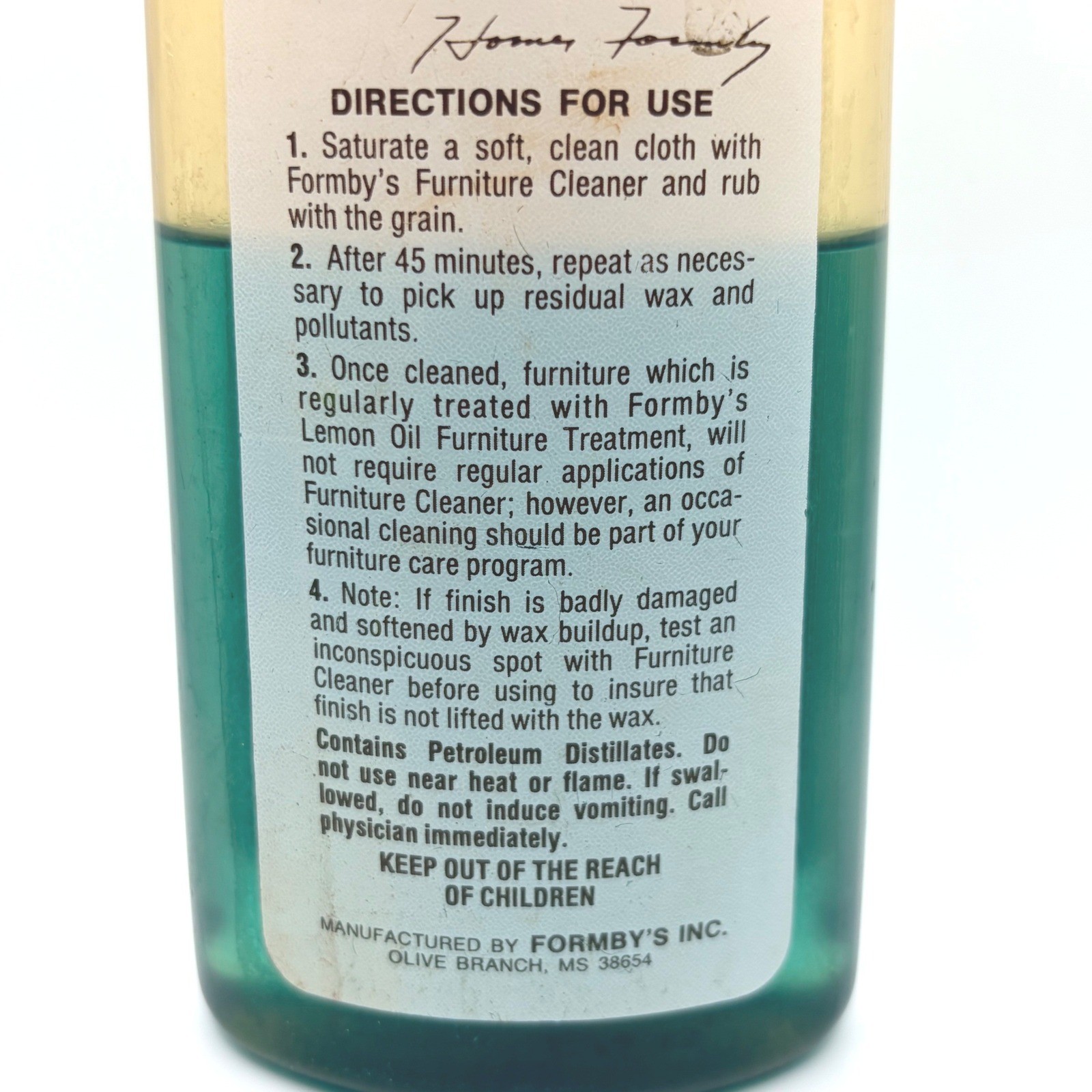 VTG Formbys Furniture Cleaner Wood Antique Restorer Liquid 50% Full Discontinued