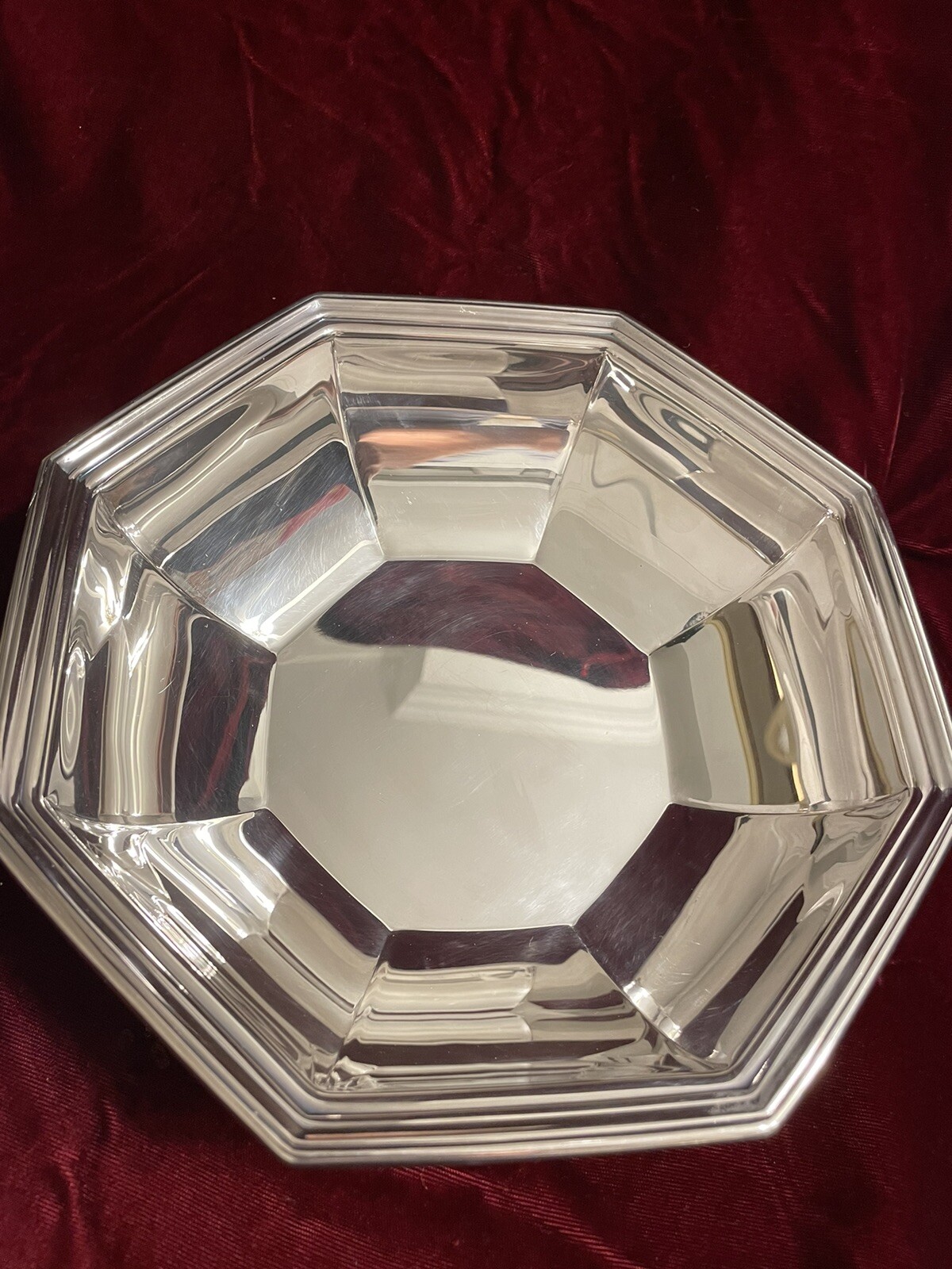 WALLACE SILVER OCTAGON BOWL CLASSICAL SERVICE ITEM – FRUIT FLORAL OR SIDE DISH