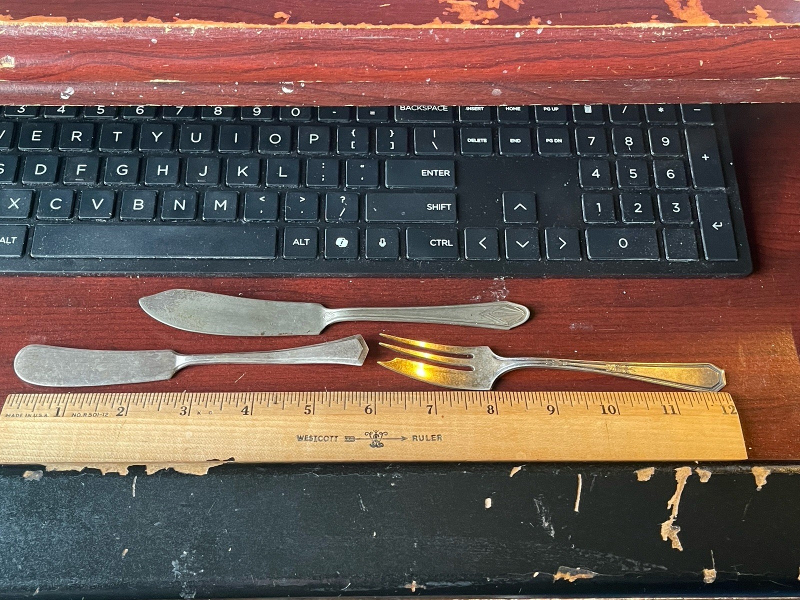 SILVER PLATE WM ROGERS MAYFAIR MEAT FORK PLUS UNIVERSAL and SUPREME BUTTER KNIFE