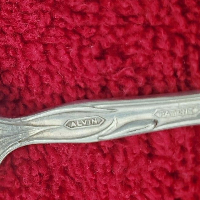 2 Lily aka Easter Lily Alvin Silverplate Fish Forks with Bar and Piercing