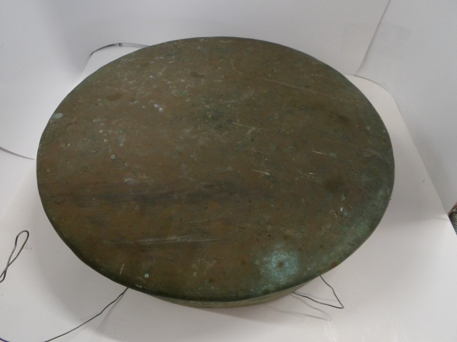 Copper Bronze Antique? Asian 14″ Decorative Wall Hanging Hand Hammered Gong