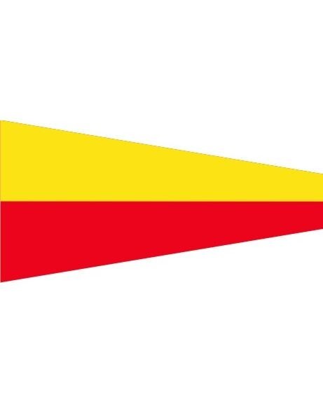 EDER # 7 SIGNAL CODE NAUTICAL PENNANT FLAG NUMBER SEVEN ICOS 1 1/3′ x 3′ Size 3