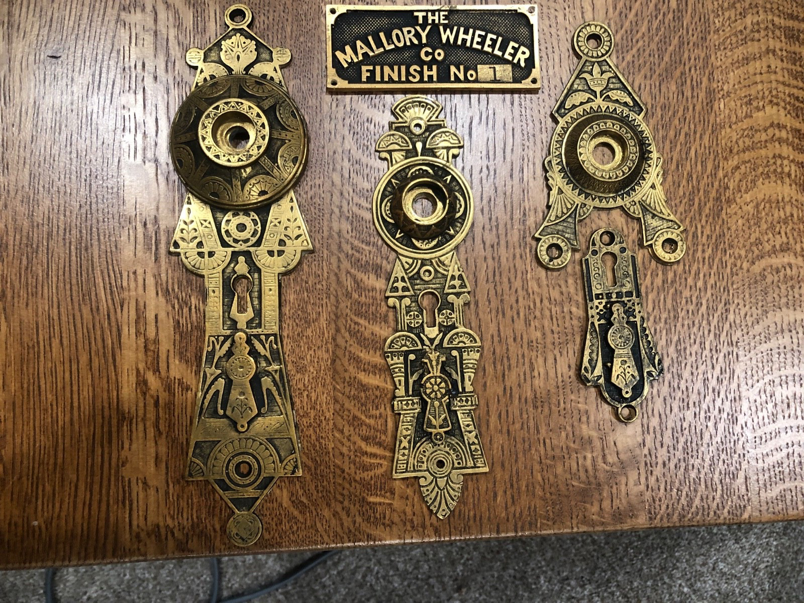 ANTIQUE MALLORY & WHEELER M.W. & CO. COLLECTION BRONZE POWDER CAST RESIN