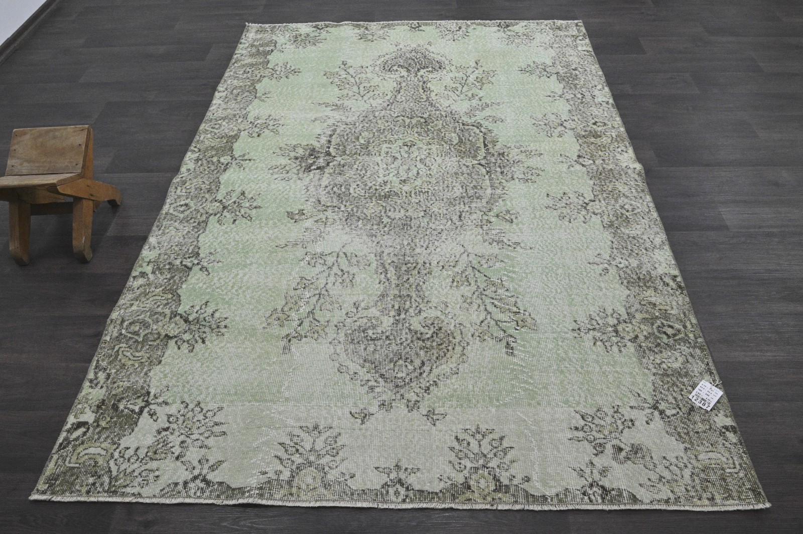 Oushak Turkish Vintage Rug 5×8 Kilim Rug Anatolian Handmade Boho Decor GREEN