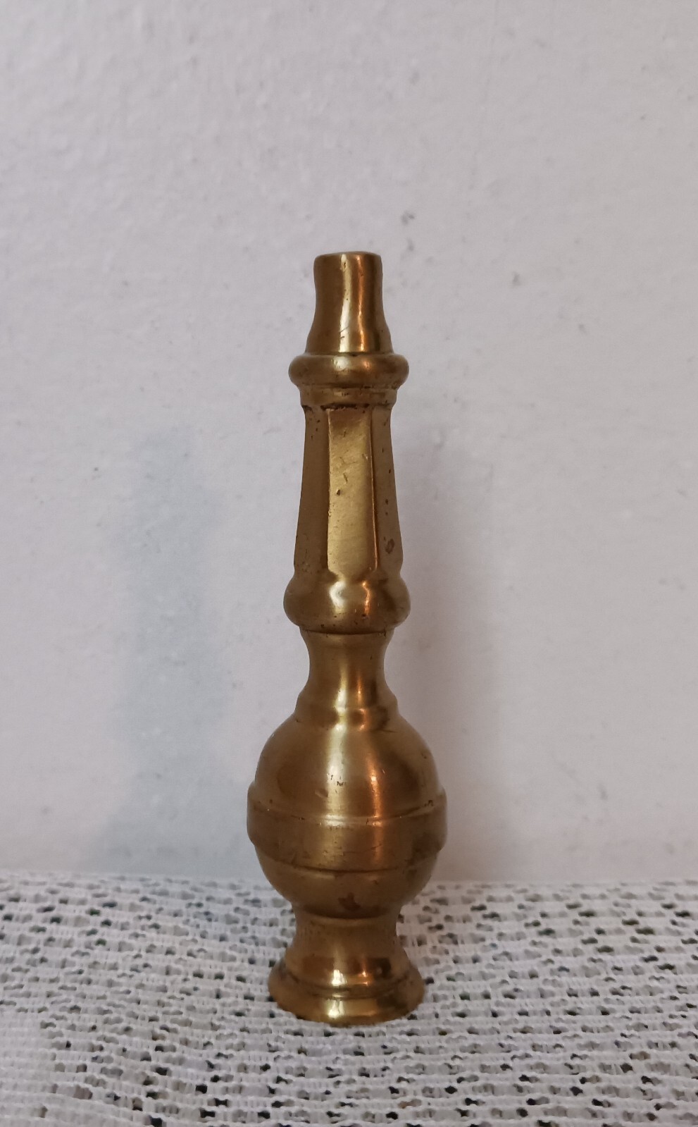 Large Vintage Solid Brass Ornate Finial 3 1/8″ Lamp or Chandelier Part