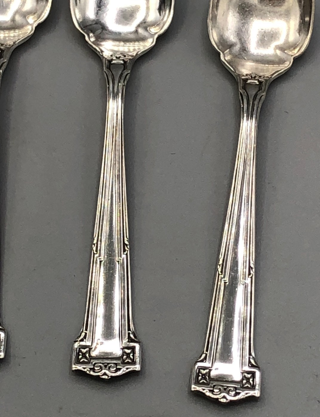 Dauphine by Wallace Sterling Silver set of 4 Salt Spoons 2 3/8″