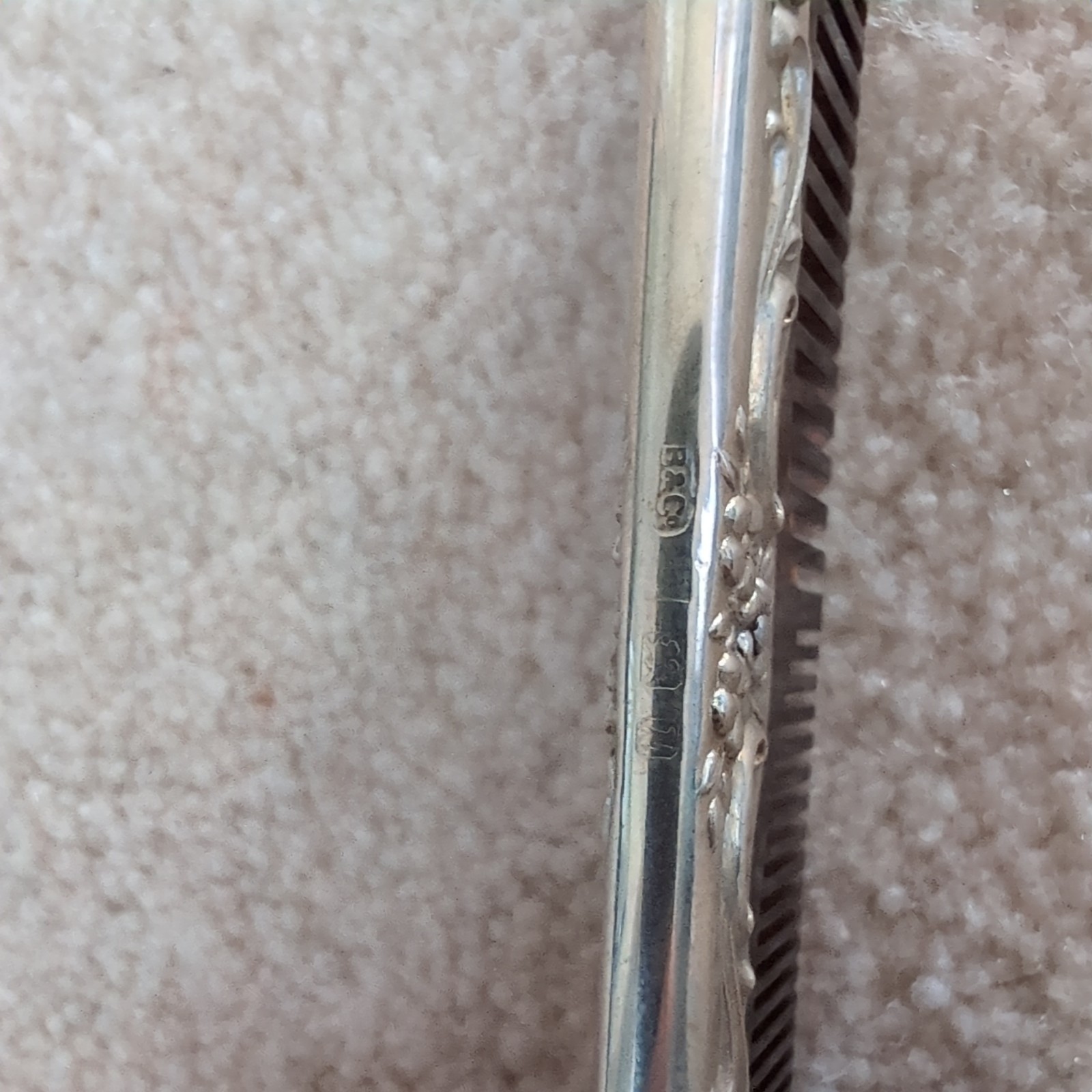 BROADWAY & Co – Sterling Silver – 2 PIece Childrens Victorian Style Brush & Comb