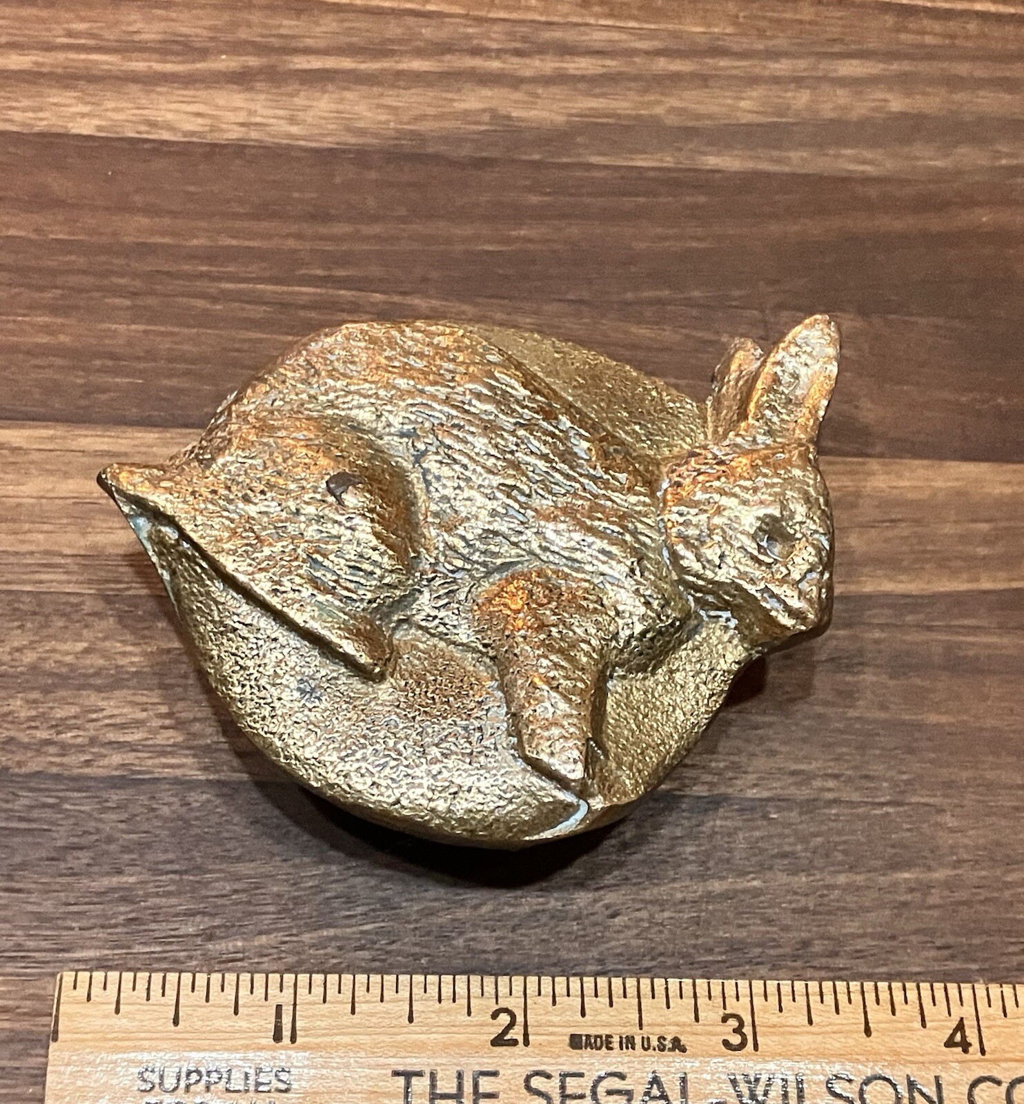 Vintage Solid Brass Rabbit Knob Hardware For Cabinet, Drawer Or Door