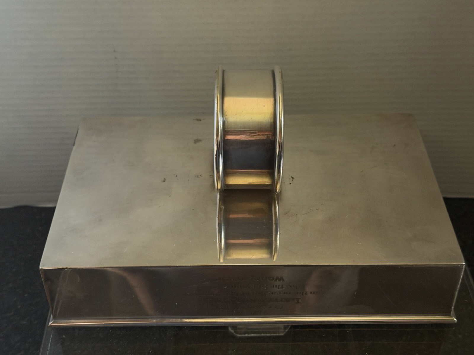 Rare Mappin & Webb Silver Plate Desk Letter Holder Modernist Bauhaus