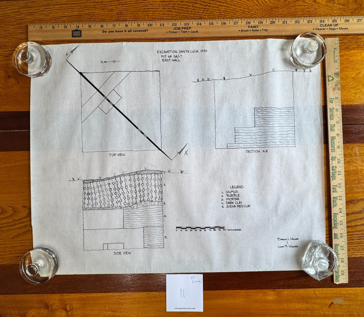 PROFESSOR ALFONZ LENGYEL PHD EXCAVATION 1970 ST LUCIA ARCHAEOLOGICAL DIG MAP-11