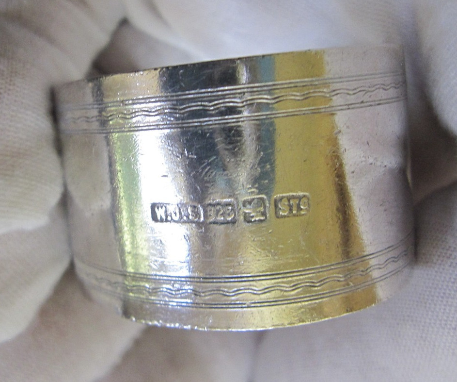 Vintage Silver Serviette Ring Stamped 925 W/Initials L.F.P.