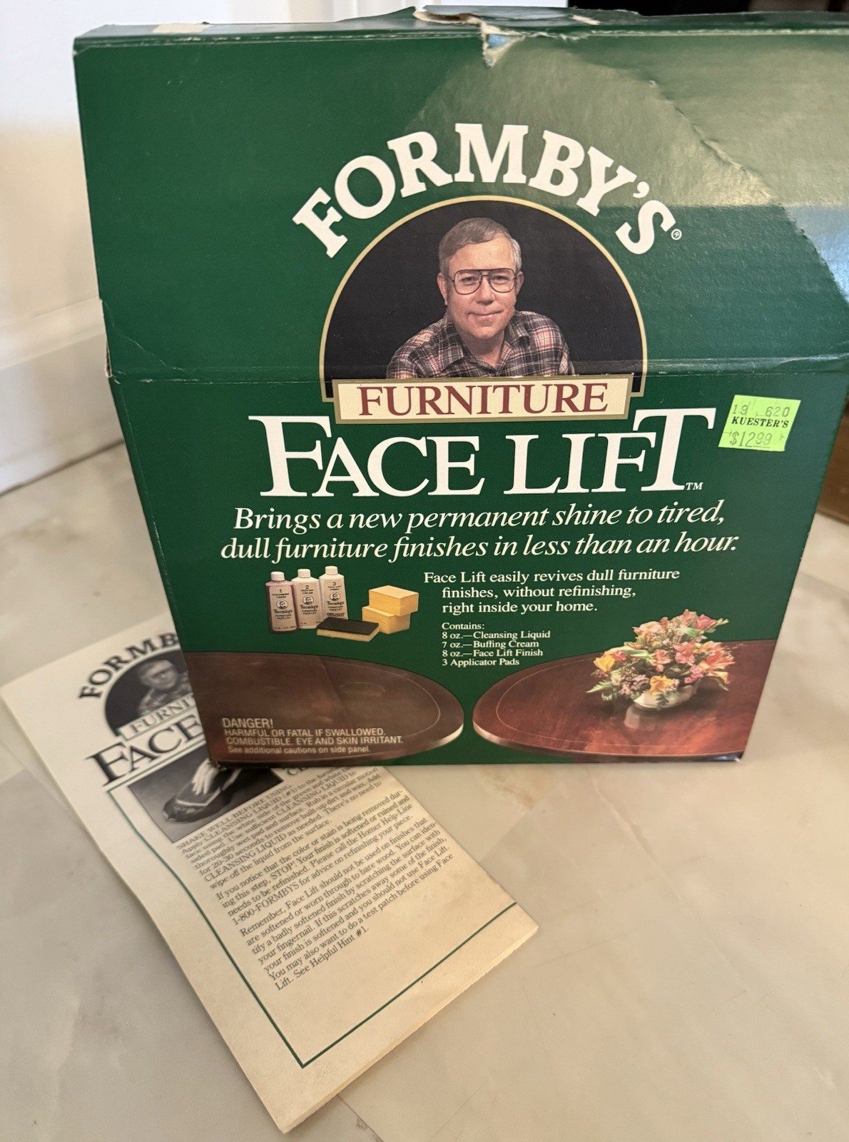 VTG Formby’s Furniture Face Lift Kit BOX and Instructions ONLY – TV / Movie Prop