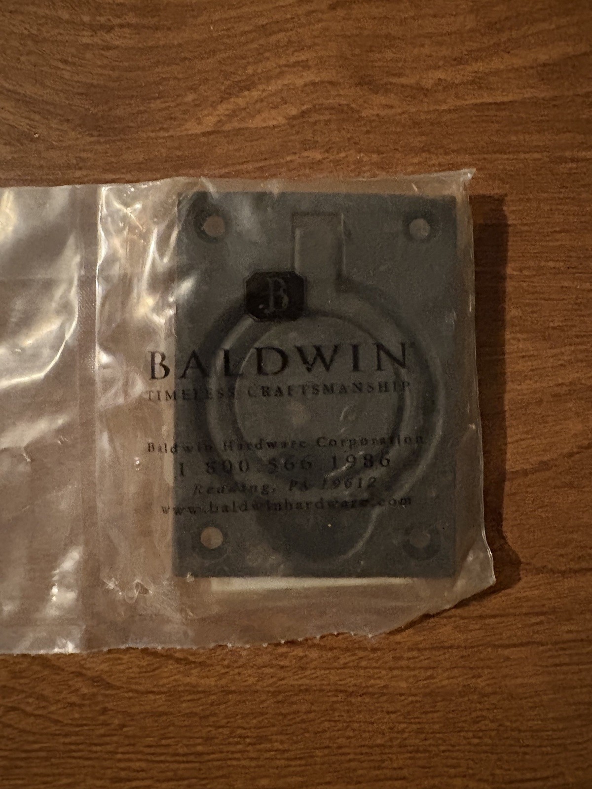 Baldwin 0395102 Flush Ring Pull Door Hardware. Oil Rubbed Bronze. NEW IN PACKAGE