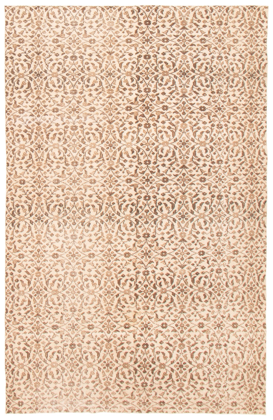 Vintage Hand-Knotted Area Rug 5’6″ x 9’1″ Traditional Oriental Wool Carpet