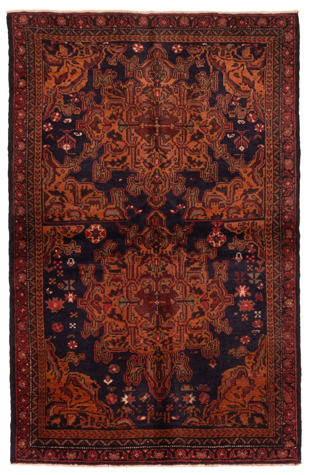 Traditional Vintage Hand-Knotted Area Rug 3’6″ x 5’6″ Oriental Wool Carpet