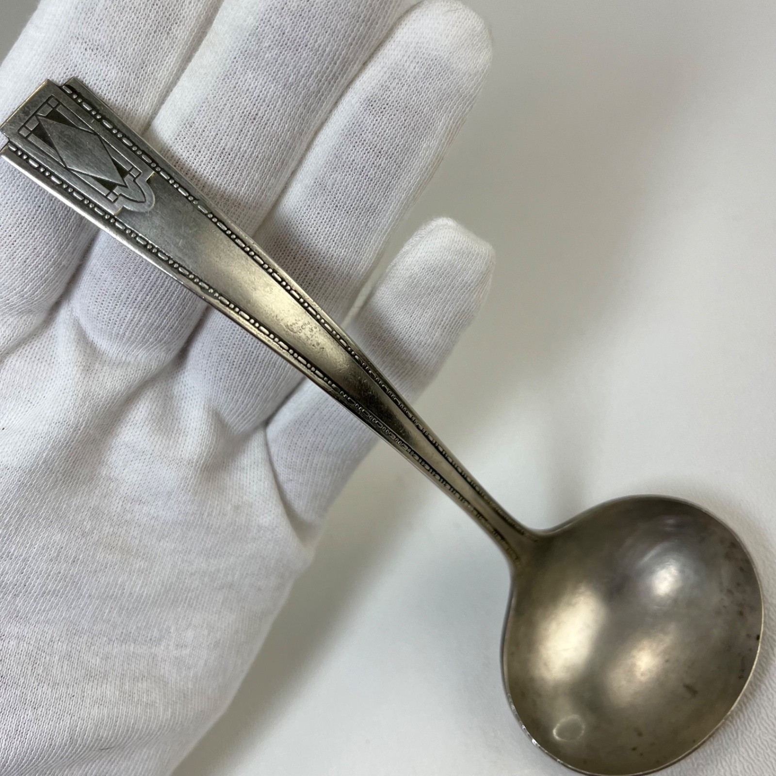 Monarch Plate Two National Silver Co Sauce Gravy Ladle Art Deco EPNS Silverplate